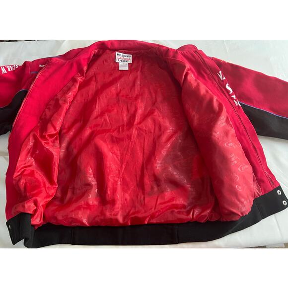 Bulldawg Racing Apparel NASCAR Winston Cup Jacket size Medium Red Black VTG - Picture 6 of 15